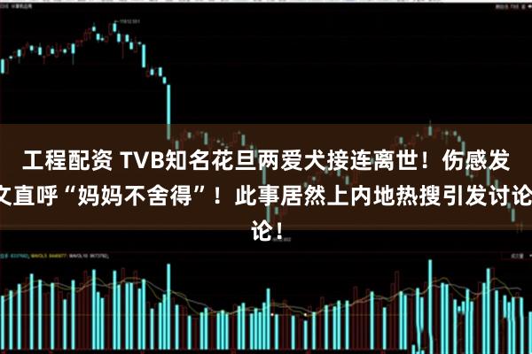 工程配资 TVB知名花旦两爱犬接连离世！伤感发文直呼“妈妈不舍得”！此事居然上内地热搜引发讨论！